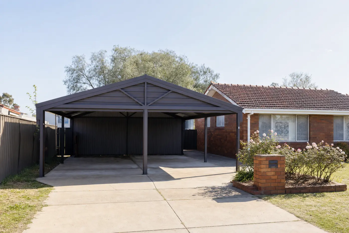 Carport built in Bassendean, WA, Colorbond steel structure