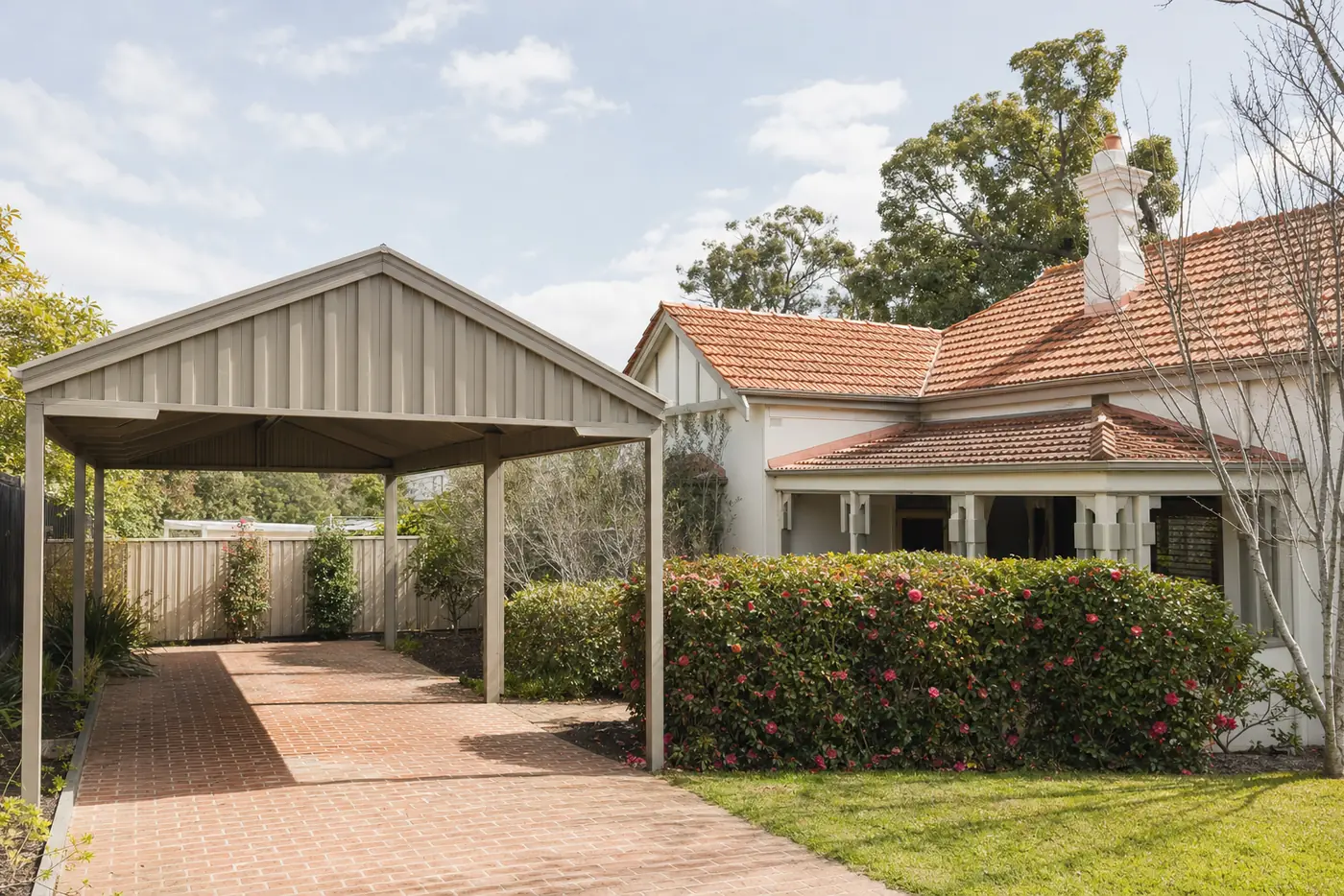 Carport built in Claremont, WA, Colorbond steel structure