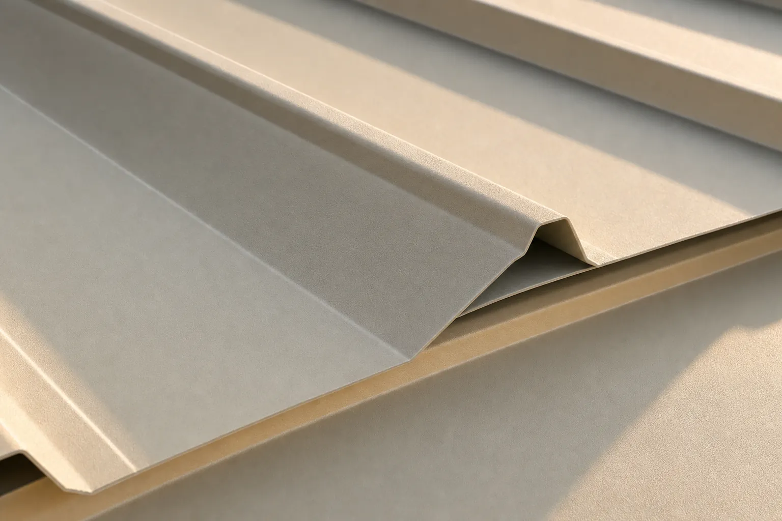 Macro detail of Colorbond steel structural connection