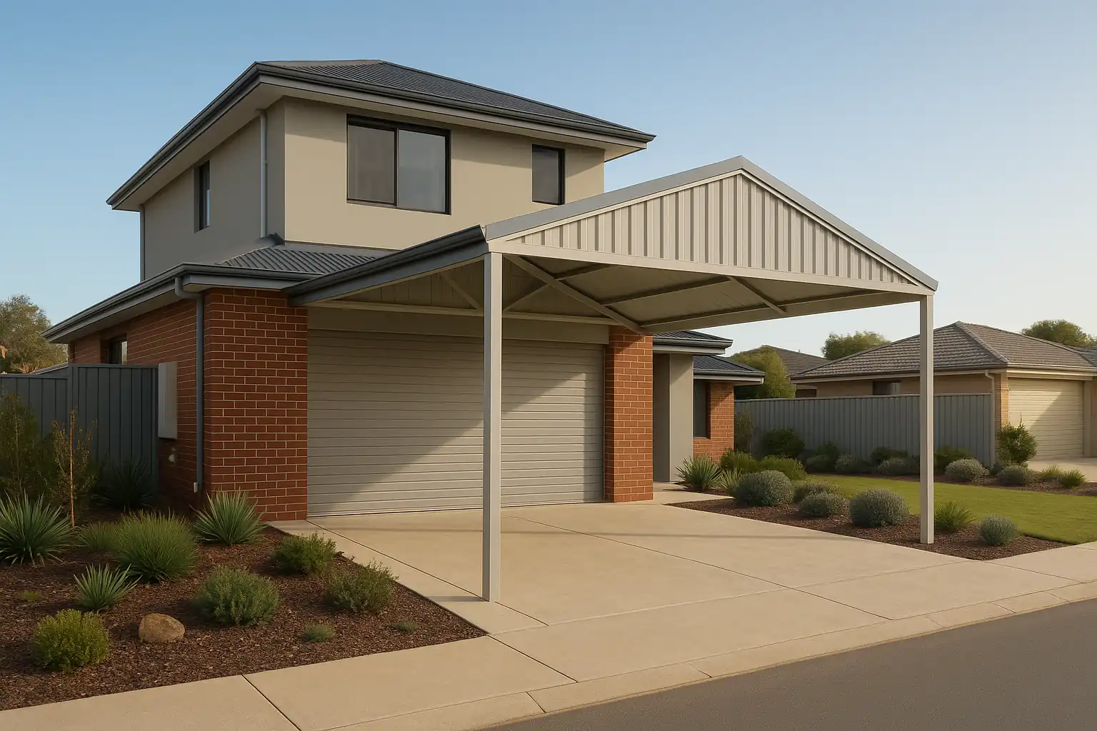 Carport built in Baldivis, WA, Colorbond steel structure