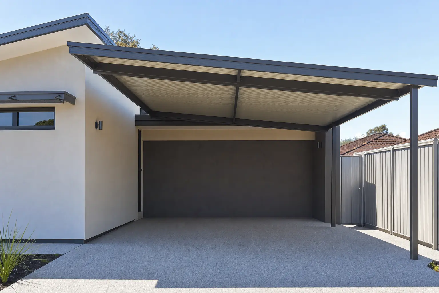 Carport built in Cockburn, WA, Colorbond steel structure