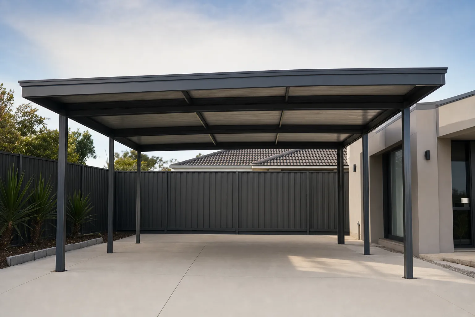 Double Carports built in Perth, Colorbond steel