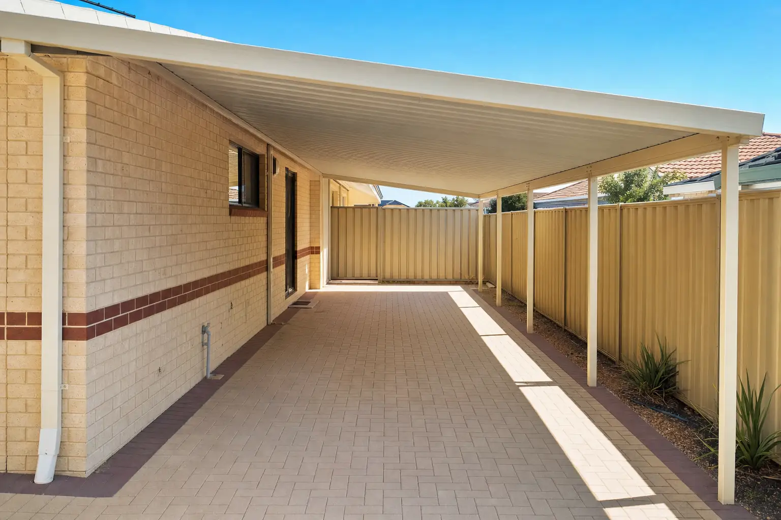 Skillion Carports built in Perth, Colorbond steel